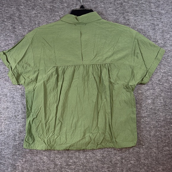 Columbia Womens Boundless Trek Button Up Vented Shirt Omni Shield Green Sz M NEW - Picture 8 of 11